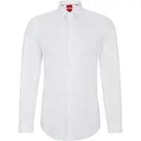 HUGO para homem. 50484023 Camisa Kenno branca (37), Branco, Casual, Algodão, Manga comprida
