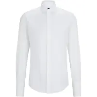 BOSS Camisa clássica ' H-Hank ' branco