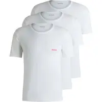 HUGO para homem. 50493972 Pacote de 3 coletes brancos de algodão (S), Casual, Homewear, Manga curta