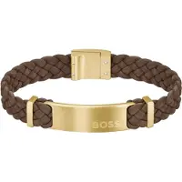 HUGO BOSS Fashion men´s suede Bracciale Dylan 1580607 - Length: 19 cm