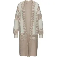 LASCANA Casaco de malha bege / branco