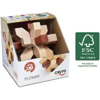 Cayro Jogo De Tabuleiro Flor Madeira 10x10 Cm