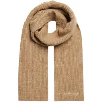 Superdry unisex. Y9310080A Cachecol macio castanho (OSFA), Marrom, Casual, Algodão