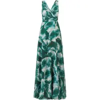 Kraimod Vestido de festa esmeralda / verde escuro / branco