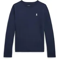 Ralph Lauren para menina. 313841122029 Camiseta de malha jersey de manga comprida marinho ((S) 7años= 130/134cm), Casual, Algodão, moda