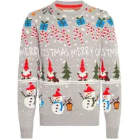 Blend Pullover ' BHChristian' cinzento / verde / vermelho