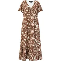 Faina Vestido de verão ecru / castanho