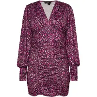 Faina Vestido cinzento claro / fúcsia / preto