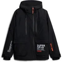 Superdry para homem. MS110178A Casaco de esqui Ultimate Rescue preto (M), Esportivo, Neve, Polister Reciclado, Sustentável