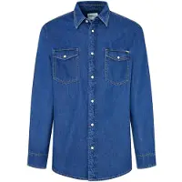 Pepe Jeans para homem. PM308586HT8 Camisa normal azul (XXL), Casual, Denim, Manga comprida, Sustentável