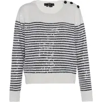 Faina Pullover preto / branco lã