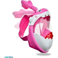 SwimTech Máscara De Mergulho Com Snorkel De Rosto Inteiro