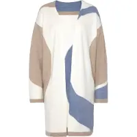 LASCANA Casaco de malha bege / creme / azul