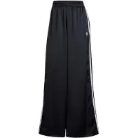 Adidas Originals Calças 'Adicolor Satin Wide Leg Track' preto / branco