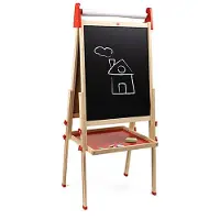 Eurekakids Cavalete De Madeira Tudo-em-1 Com Quadro Branco