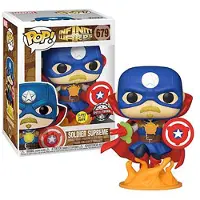 Funko POP! Figura Exclusiva Infinity Warps Soldado Supremo Que Brilha No Escuro 36820 Marvel