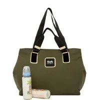 Bagmori Bolsa de maternidade ouro / oliveira / preto