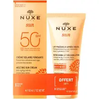 Nuxe Creme Facial Sun Melting Alta Proteção Spf50 50ml + Leite Pós-Solar Fresco 50ml