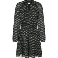 Pepe Jeans para mulher. PL953605 Vestido Salina preto (M), Casual, Poliéster, Manga comprida