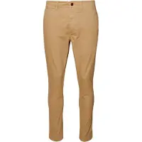 Superdry para homem. M7011022A Calças chino castanhas de corte justo (36/32), Marrom, Casual, Algodão