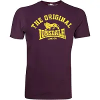 Lonsdale Camisa amarelo / vermelho vinho