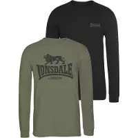 Lonsdale Camisa 'Ayrshire' cáqui / preto