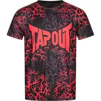 TAPOUT Camisa funcionais 'Rootstock' roxo escuro / vermelho claro / preto