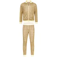 Lonsdale Fato de treino 'Seabrook' castanho / amarelo / amarelo pastel / preto