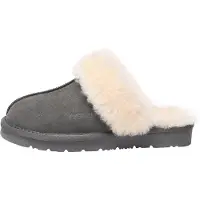 EVER AU Pantufa 'Raven' cinzento escuro / branco