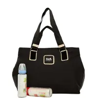 Bagmori Bolsa de maternidade ouro / preto