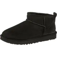 Ugg para mulher. 1116109 Classic Ultra Mini botas de couro para tornozelo preto (39), Plano, Casual