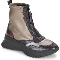 Hispanitas para mulher. CHI243628 Botins desportivos em pele bronze (41), Couro, 3 a 5cm, Zíper, Casual