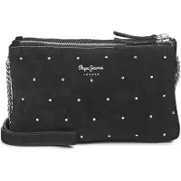 Pepe Jeans para mulher. PL031587 Bolsa de couro a tiracolo Masha Maos preta (OSFA), Preto, Casual, Pele