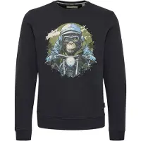 Blend Sweatshirt azul claro / oliveira / preto / branco