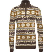 !Solid Pullover 'SDWinoldo' castanho / mostarda / branco