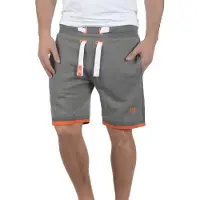 !Solid Calças 'Benjamin' cinzento / laranja / branco