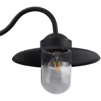 LINDBY Candeeiro de parede exterior Bilma, cor de ferrugem, vidro, 29 cm