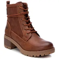 Refresh para mulher. 17014502-CAMEL Botas de tornozelo 170145 castanhas -Altura do calcanhar: 5cm (39), Marrom, 5 a 8cm, Zíper, Casual