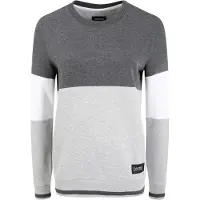 Oxmo Sweatshirt 'Omaya' cinzento / cinzento claro / branco