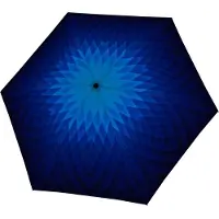 Doppler Guarda-chuva dobrável feminino Carbonsteel Mini Slim Fusion Blue