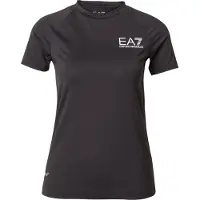 EA7 para mulher. 8NTT70_TJEMZ T-shirt desportiva preta (XS), Preto, Esportivo, Multisport, Poliamida, Manga curta