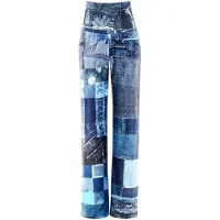 Winshape Calças de desporto 'CUL101C' azul noturno / azul ganga / azul claro