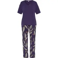 LASCANA Pijama bege / oliveira / roxo escuro / rosa escurecido