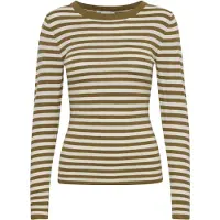Ichi Pullover 'IHDiane' bege / oliveira