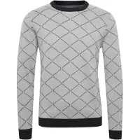 Blend Pullover 'Nison' cinzento claro / preto