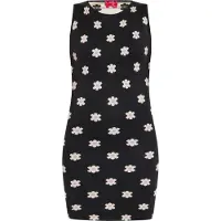 Swirly Vestido de malha bege / roxo / preto