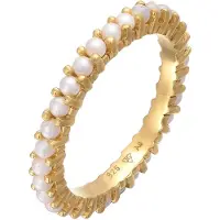 Elli Anel ouro / branco pérola