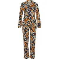 s.Oliver Pijama bege / azul escuro / laranja