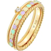 Elli Anel amarelo claro / ouro / menta / lavanda