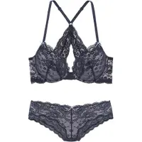 LASCANA Conjuntos de lingerie azul escuro